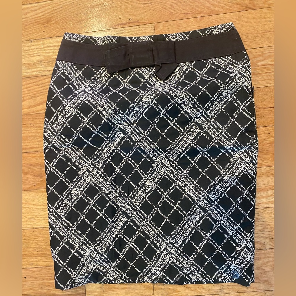 Brown & White Pencil Skirt - The Limited